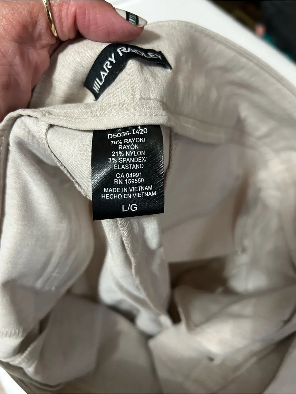 Hilary Radley Beige/Tan Stretch Bermuda Shorts